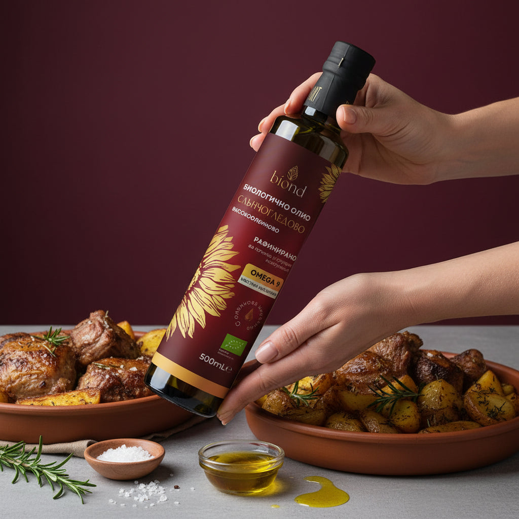 Биологично рафинирано слънчогледово масло - високоолеиново 3л.